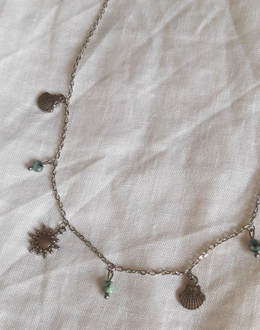 Collier acier argenté Malaga