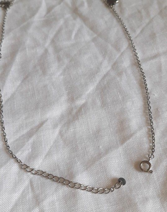 Collier acier argenté Malaga