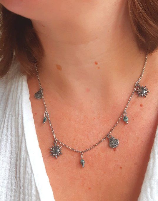 Collier acier argenté Malaga