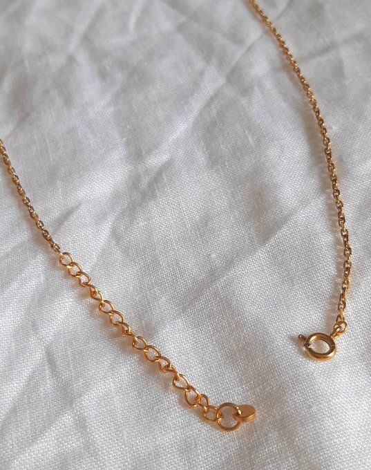 Collier acier doré Malaga