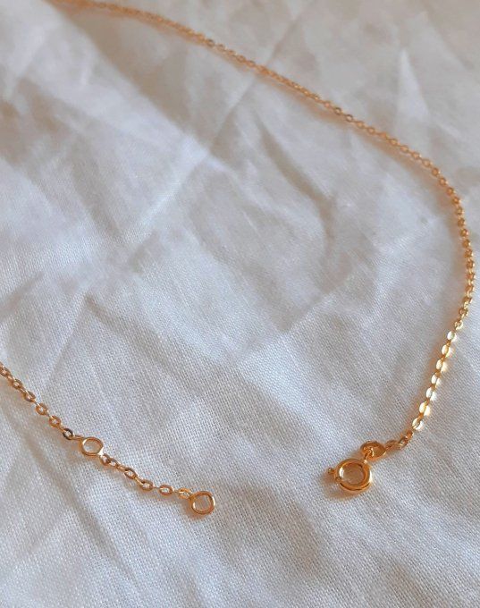 Collier en plaqué or Marine
