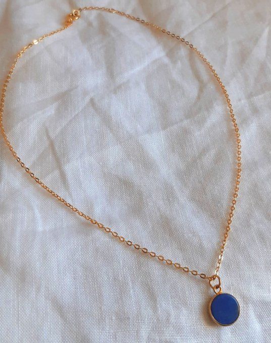 Collier en plaqué or Marine