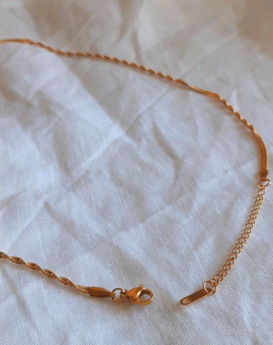 Collier acier torsadé Nolan
