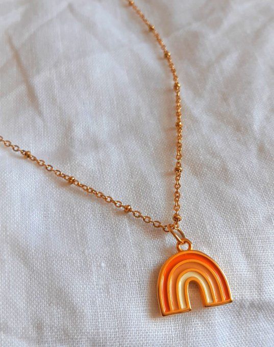 Collier acier doré Rainbow