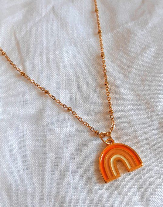 Collier acier doré Rainbow