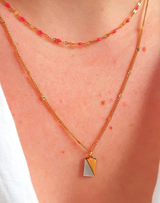 Collier en acier doré Mira