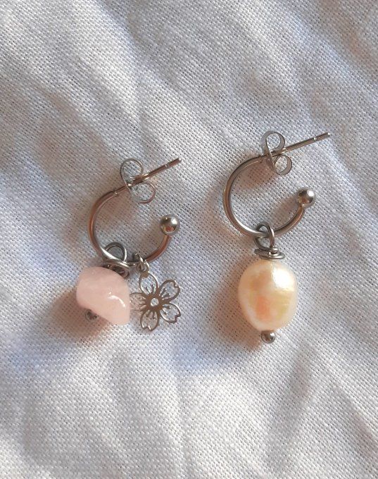 Mini créoles acier argenté 12mm (sans charms)