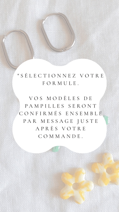 Créoles argentées + fleurs en pâte fimo à partir de 24€