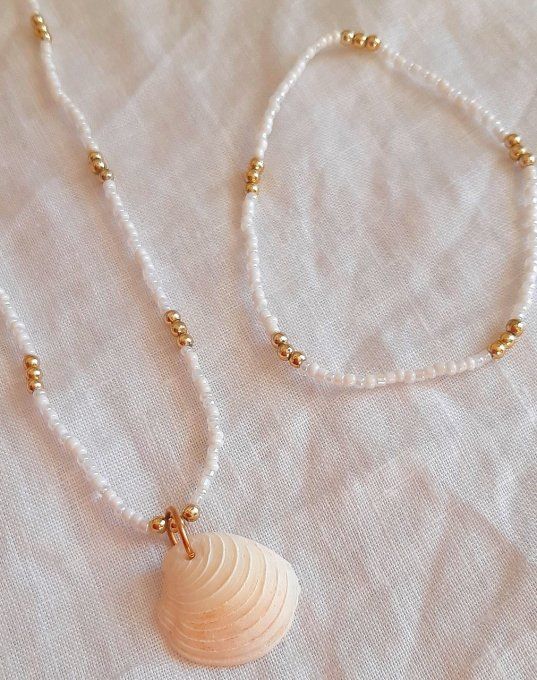 Parure collier + bracelet fantaisie Capri